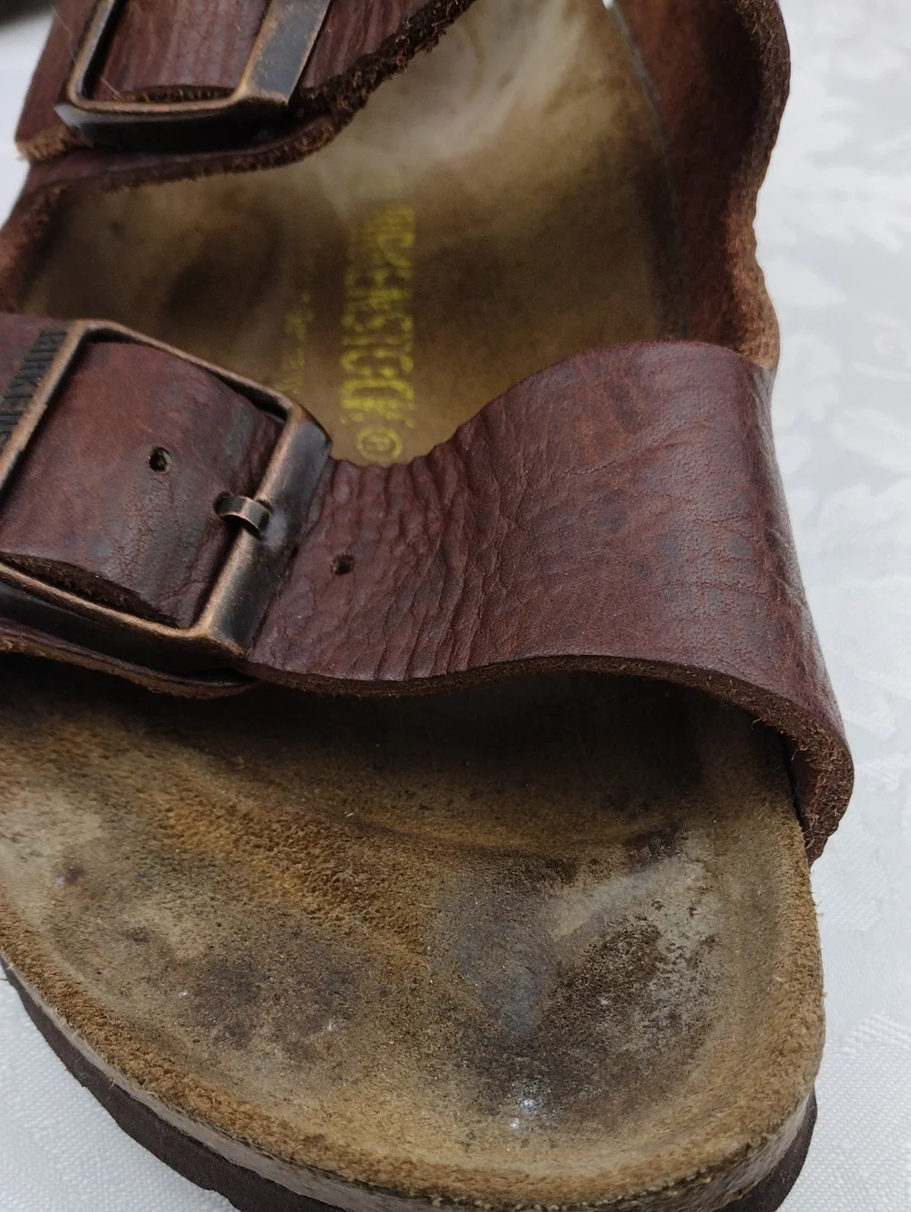 Birkenstock Milano Brown Leather Round Toe Adjustable Straps Slingback Sandals